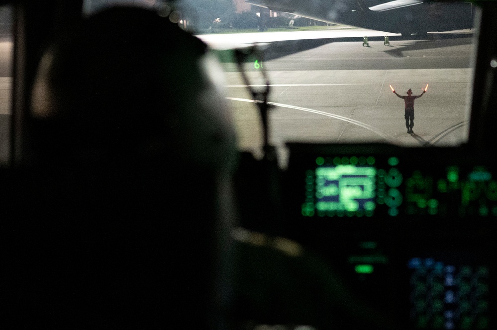 15th Airlift Squadron Executes Night Airdrop Mission