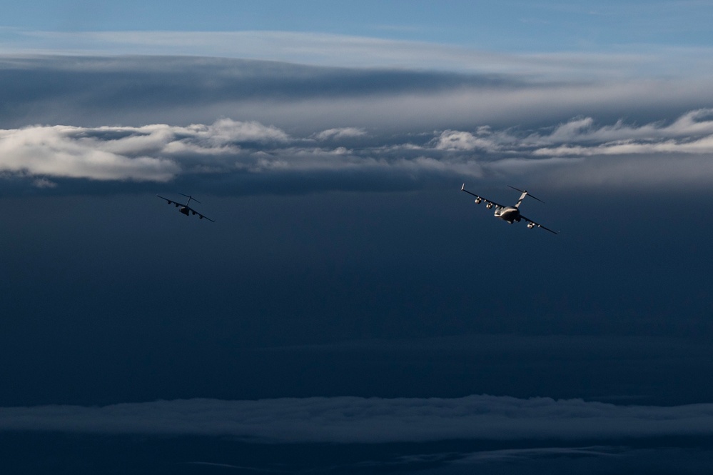 15th Airlift Squadron Executes Night Airdrop Mission