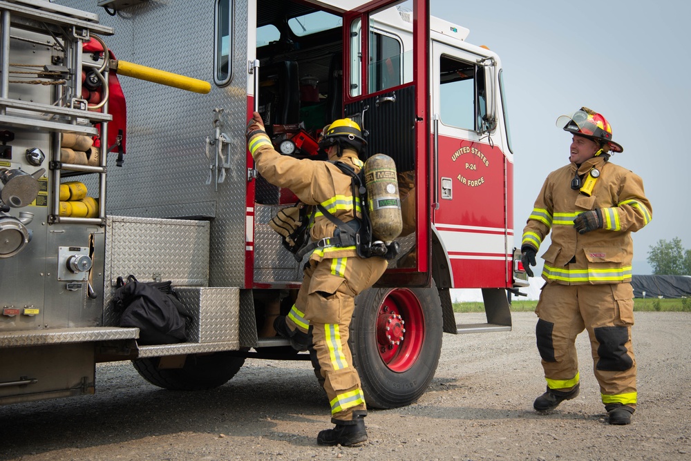 354th CES Firefighters participate in training exercise