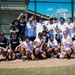 New Zealand and U.S. Navy Sailors participate in a Softball game during RIMPAC 2022