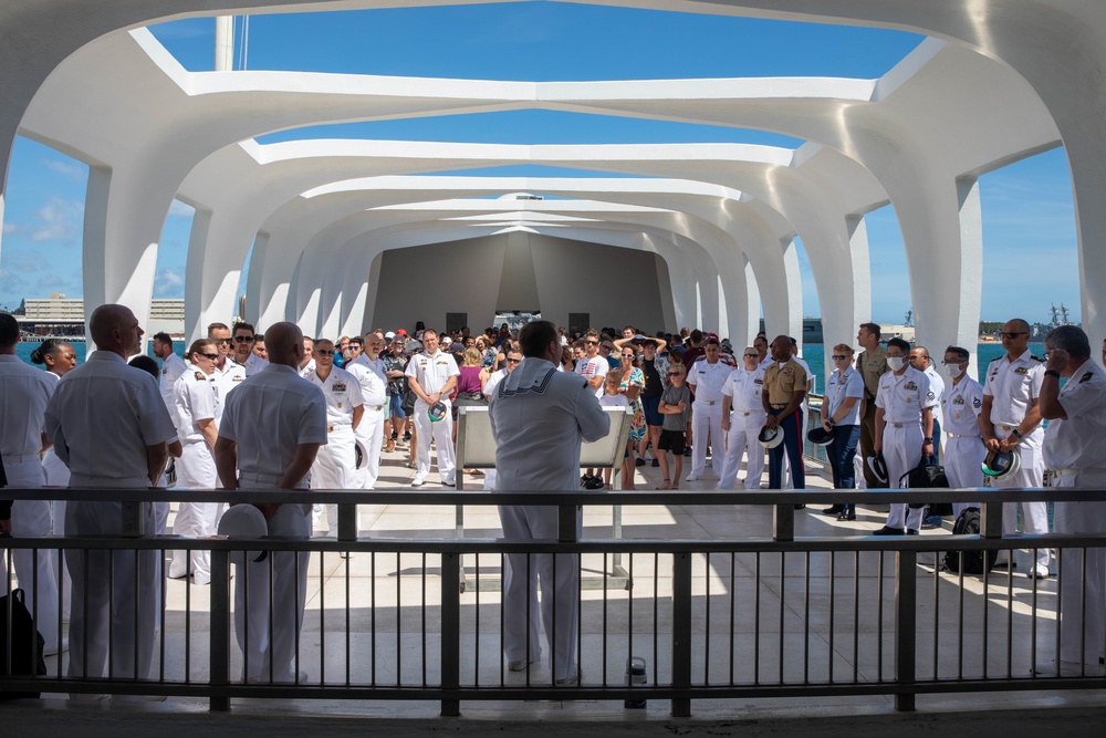 Senior Enlisted Leaders Take a Tour of the USS Arizona Memorial