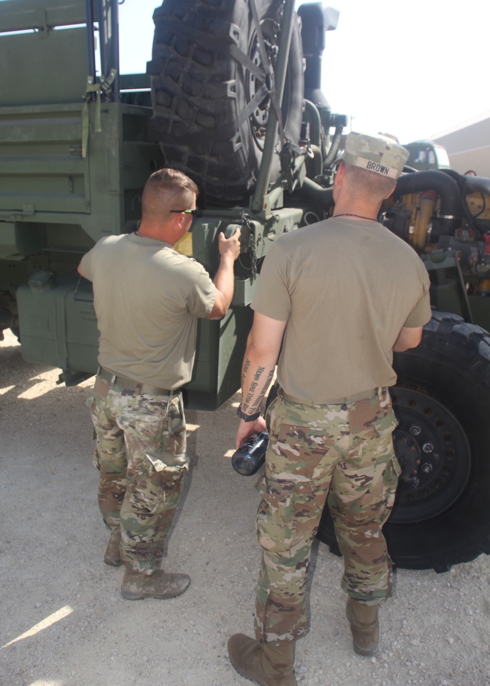 252nd QM vehicle training