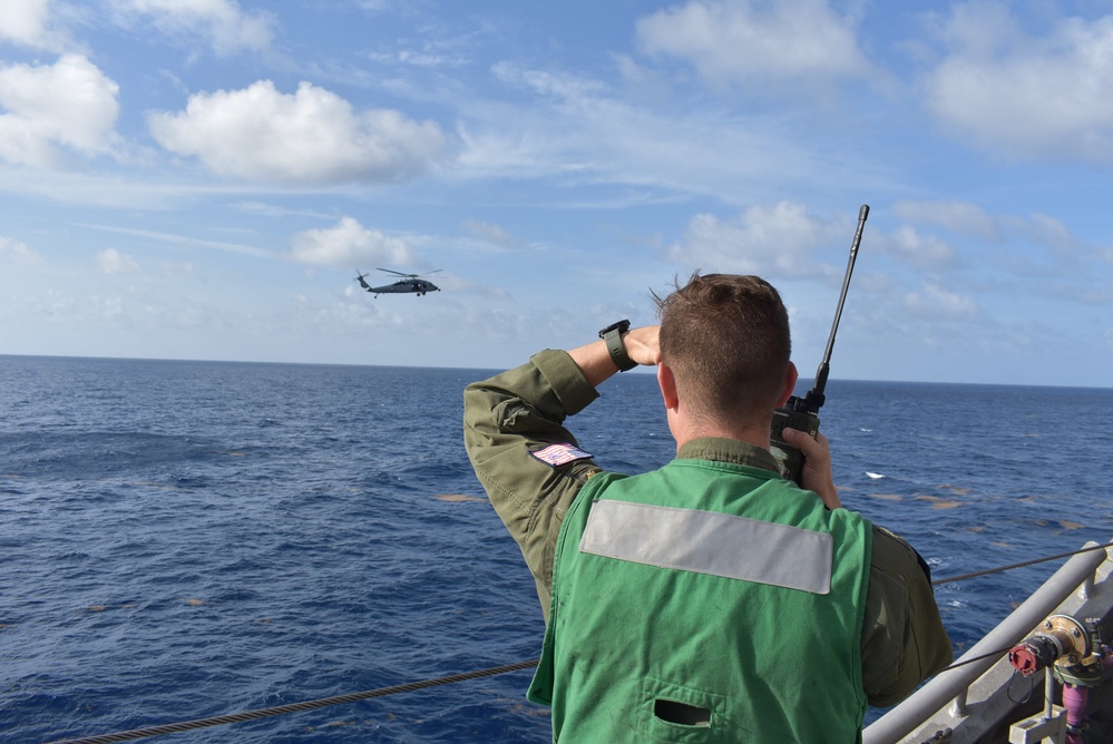 USS Billings Sailors Perform Duties While At Sea