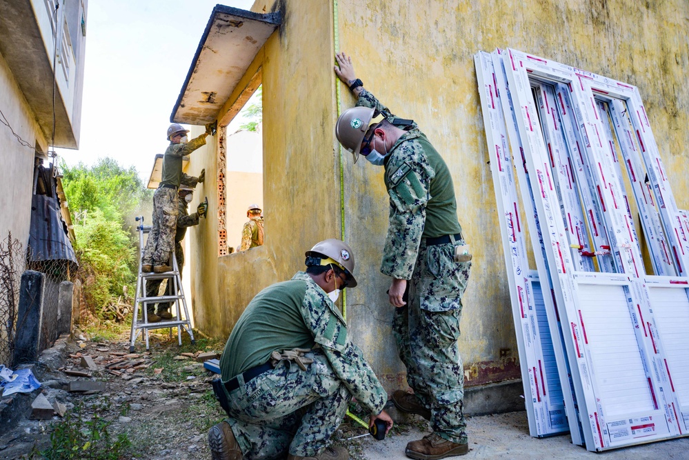 Amphibious Construction Battalion One (ACB 1) Renovates School in Vietnam During PP22