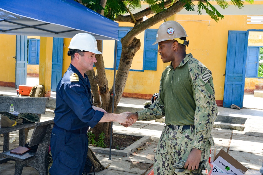 Amphibious Construction Battalion One (ACB 1) Renovates School in Vietnam During Pacific Partnership 2022