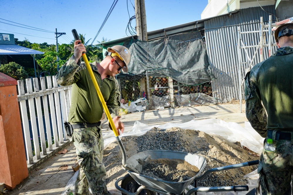 Amphibious Construction Battalion One (ACB 1) Renovates School in Vietnam During Pacific Partnership 2022