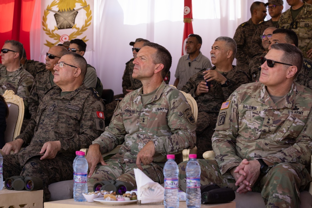 U.S. Embassy, U.S. and Tunisian senior leaders view joint combined live-fire exercise