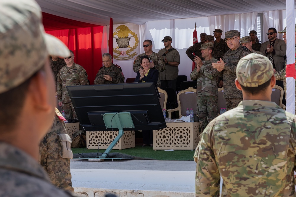 U.S. Embassy and U.S. Army senior leaders help promote Tunisian soldiers during African Lion 22