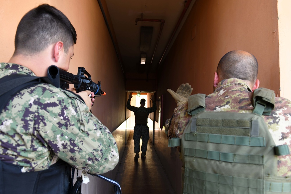 NSA Naples Conducts First Joint Active Shooter Training with Italian Air Force