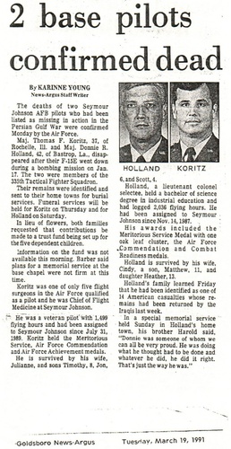 Memorial honors Donnie R. Holland, WSO KIA