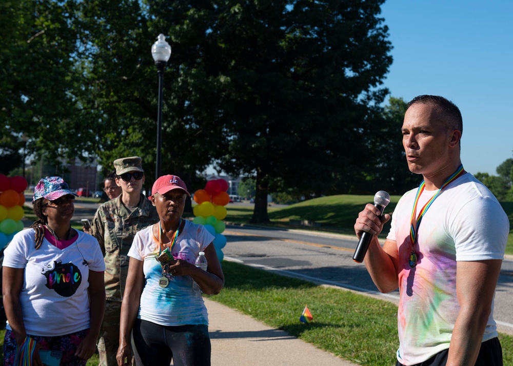 70th ISRW Airmen cap off Pride Month with a color run