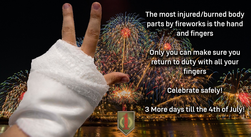 1st Infantry Division 4th of July Safety Graphic