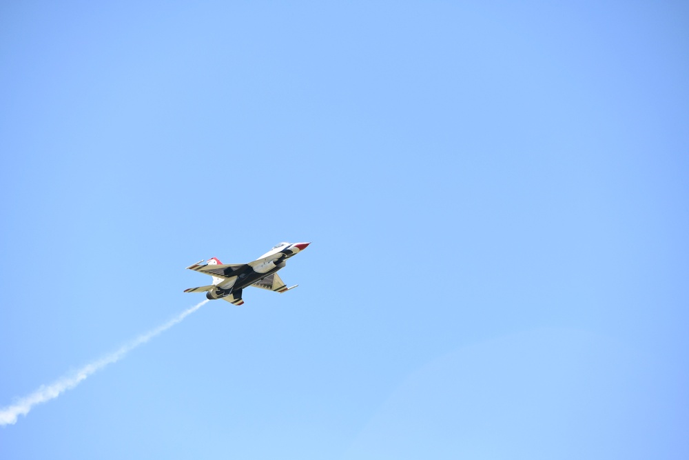 Thunderbirds over Grand Forks AFB