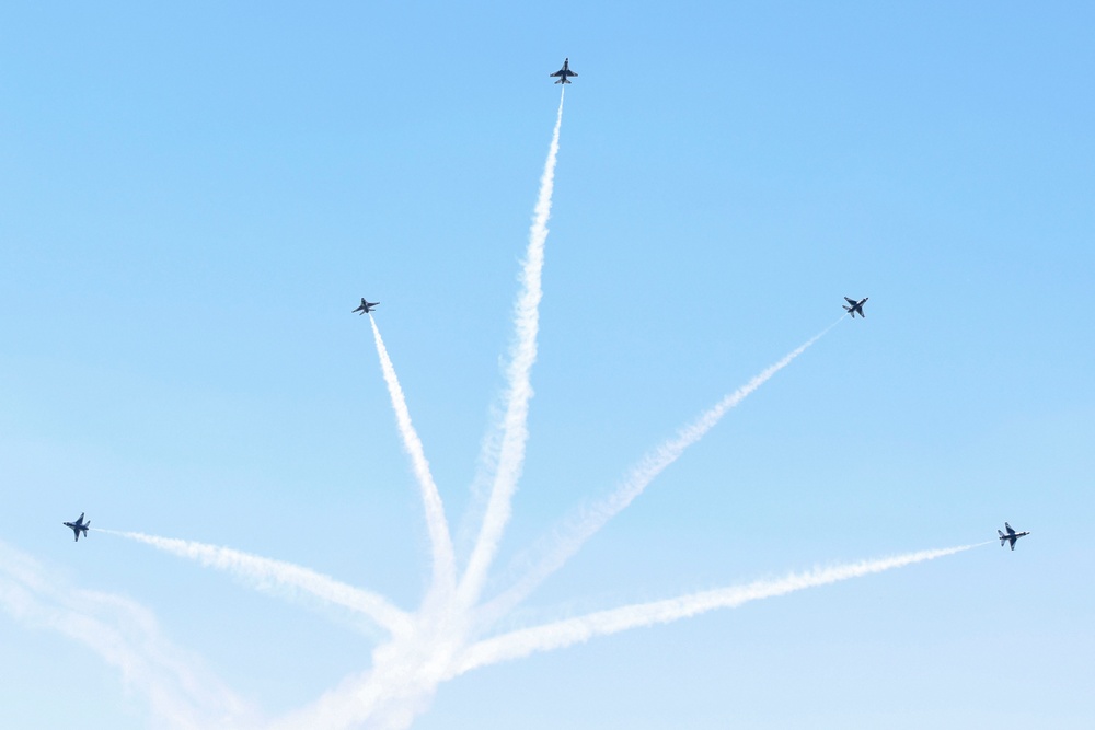 Thunderbirds over Grand Forks AFB