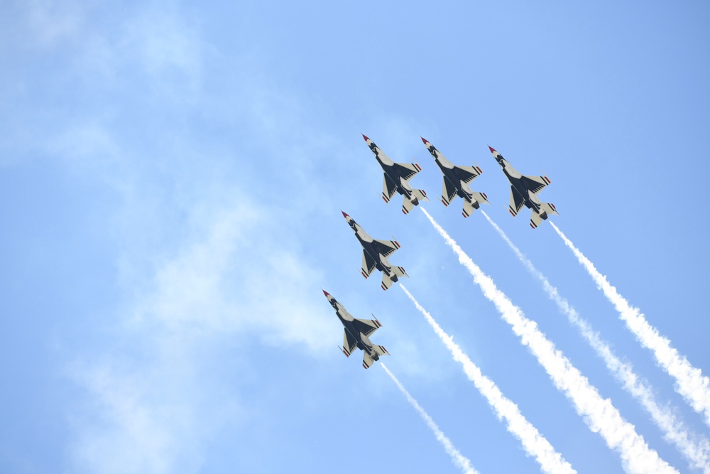 Thunderbirds over Grand Forks AFB