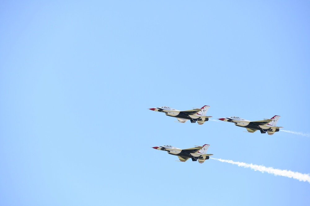 Thunderbirds over Grand Forks AFB