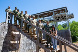 Kentucky Army National Guard instructors meet with Ecuadorian instructors