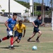 USS Spruance and KD Lekir Sailors compete in a RIMPAC 2022 soccer match
