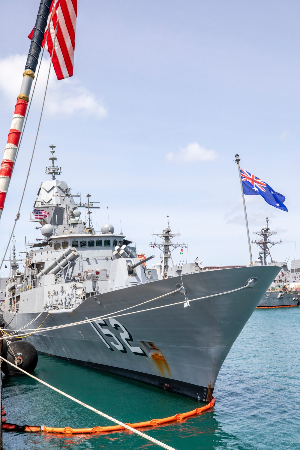 HMAS Warramunga Moored at Pearl Harbor for RIMPAC 2022