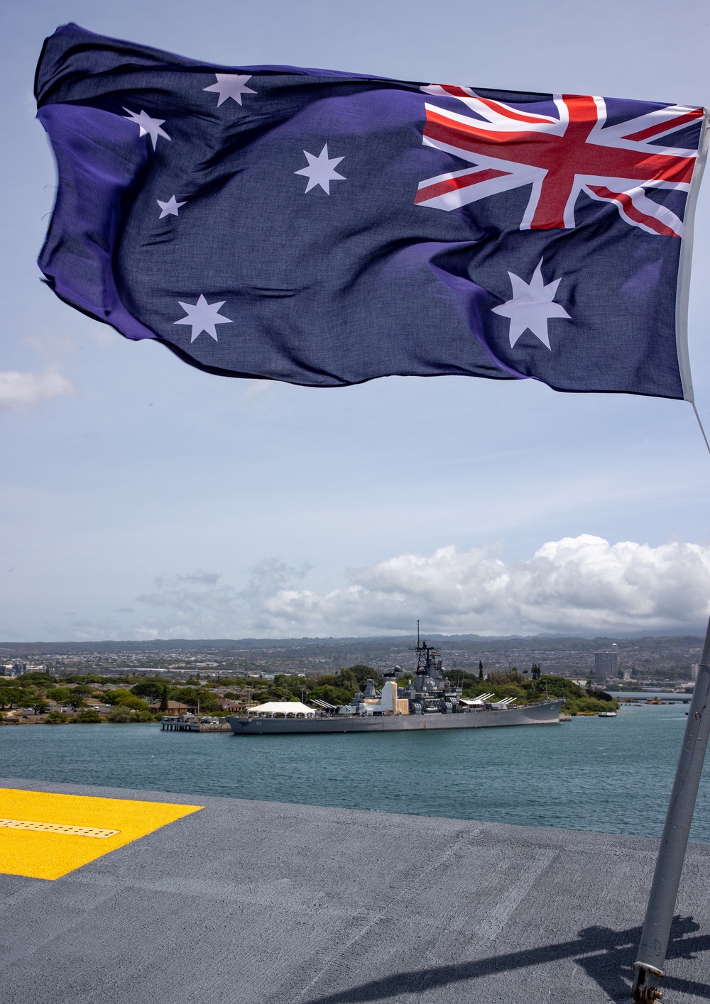 HMAS Canberra alongside at Pearl Harbor