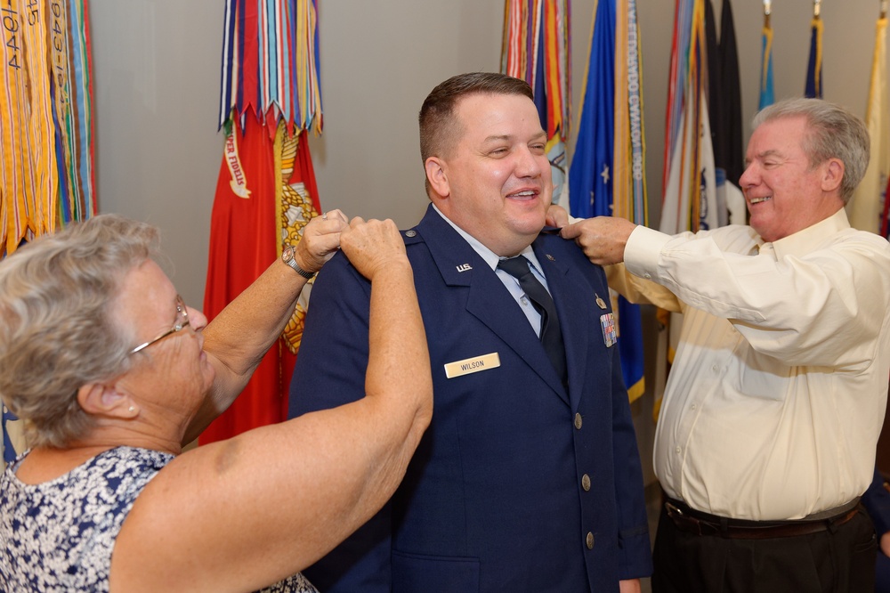 Major Wilson promotes to Lieutenant Colonel