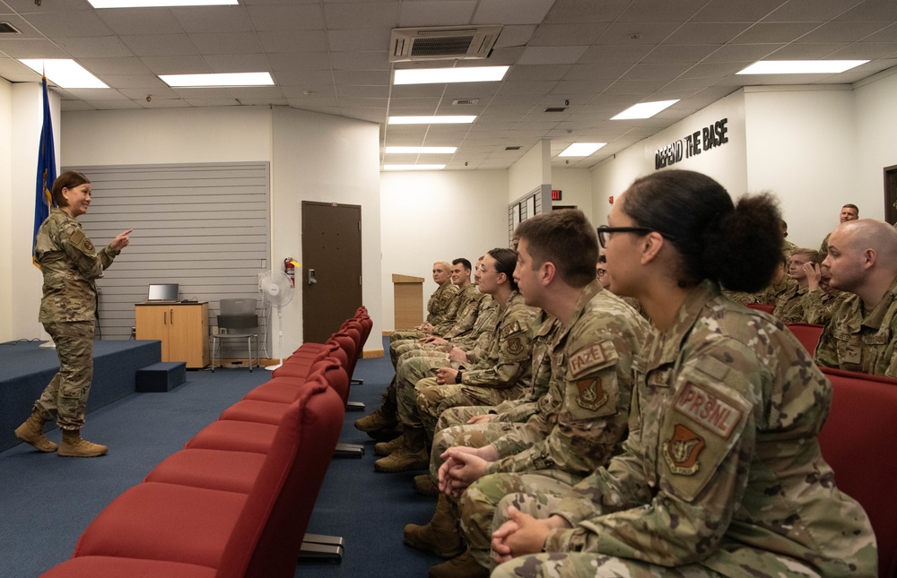 Running with the Wolf Pack: CMSAF Bass visits Kunsan AB, listens to multi-capable Airmen needs