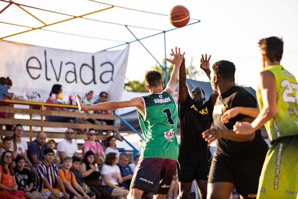 101st Airborne Division Community Basketball Game in Romania