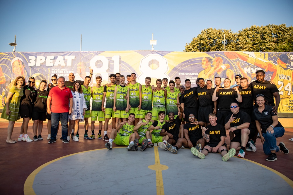 101st Airborne Division Community Basketball Game in Romania