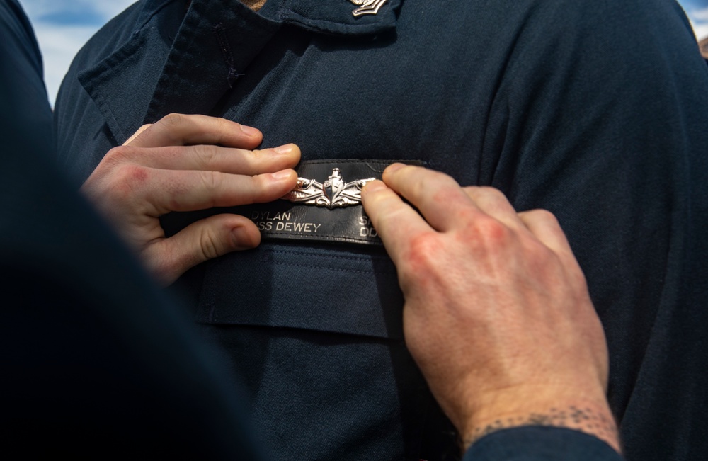 Sailors Aboard USS Dewey (DDG 105) Conduct Awards Quarters