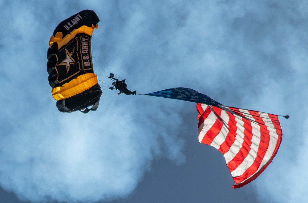 U.S. Army Golden Knights perform at Hill AFB Air Show