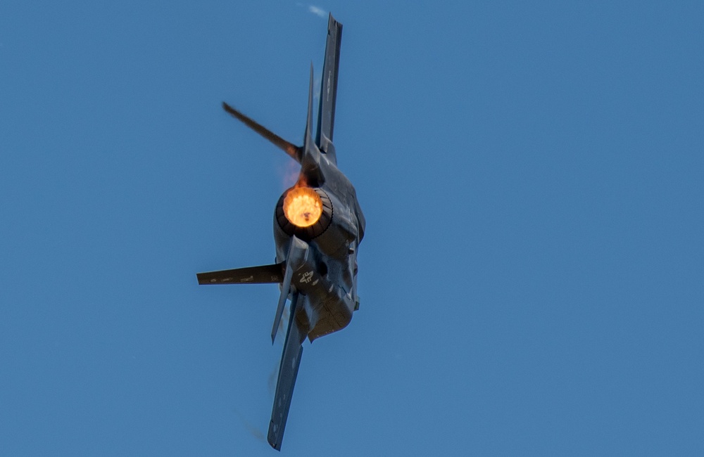 F-35 Demo Team performs during the Hill AFB Air Show