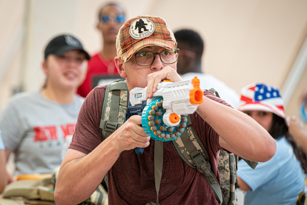 Deployed service members kick back to celebrate our Independence