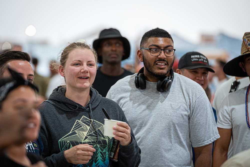 Deployed service members kick back to celebrate our Independence