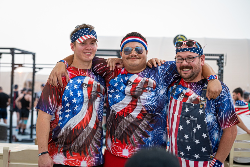 Deployed service members kick back to celebrate our Independence