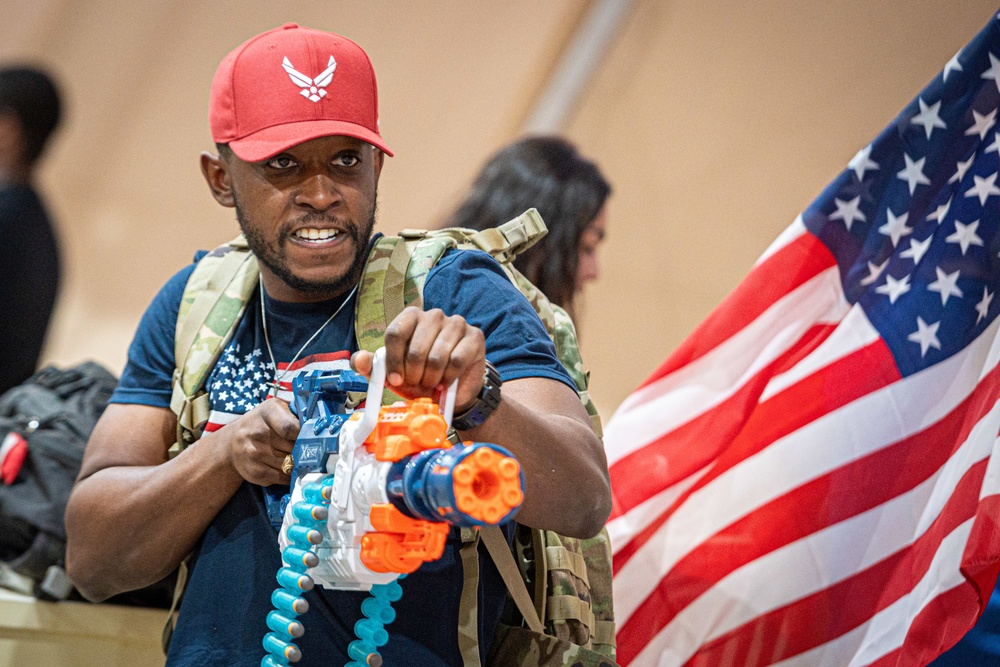 Deployed service members kick back to celebrate our Independence