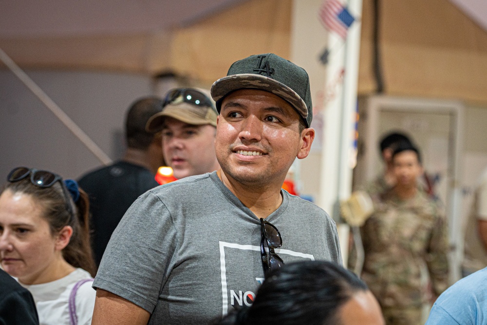 Deployed service members kick back to celebrate our Independence