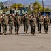 U.S. Marines with 1st Transportation Battalion conduct a change of command ceremony