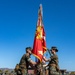 U.S. Marines with 1st Transportation Battalion conduct a change of command ceremony