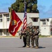 U.S. Marines with 1st Transportation Battalion conduct a change of command ceremony