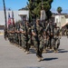 U.S. Marines with 1st Transportation Battalion conduct a change of command ceremony