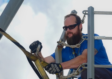 NSWC Corona Technicians prepare the USS Fitzgerald for PACDRAGON 2022
