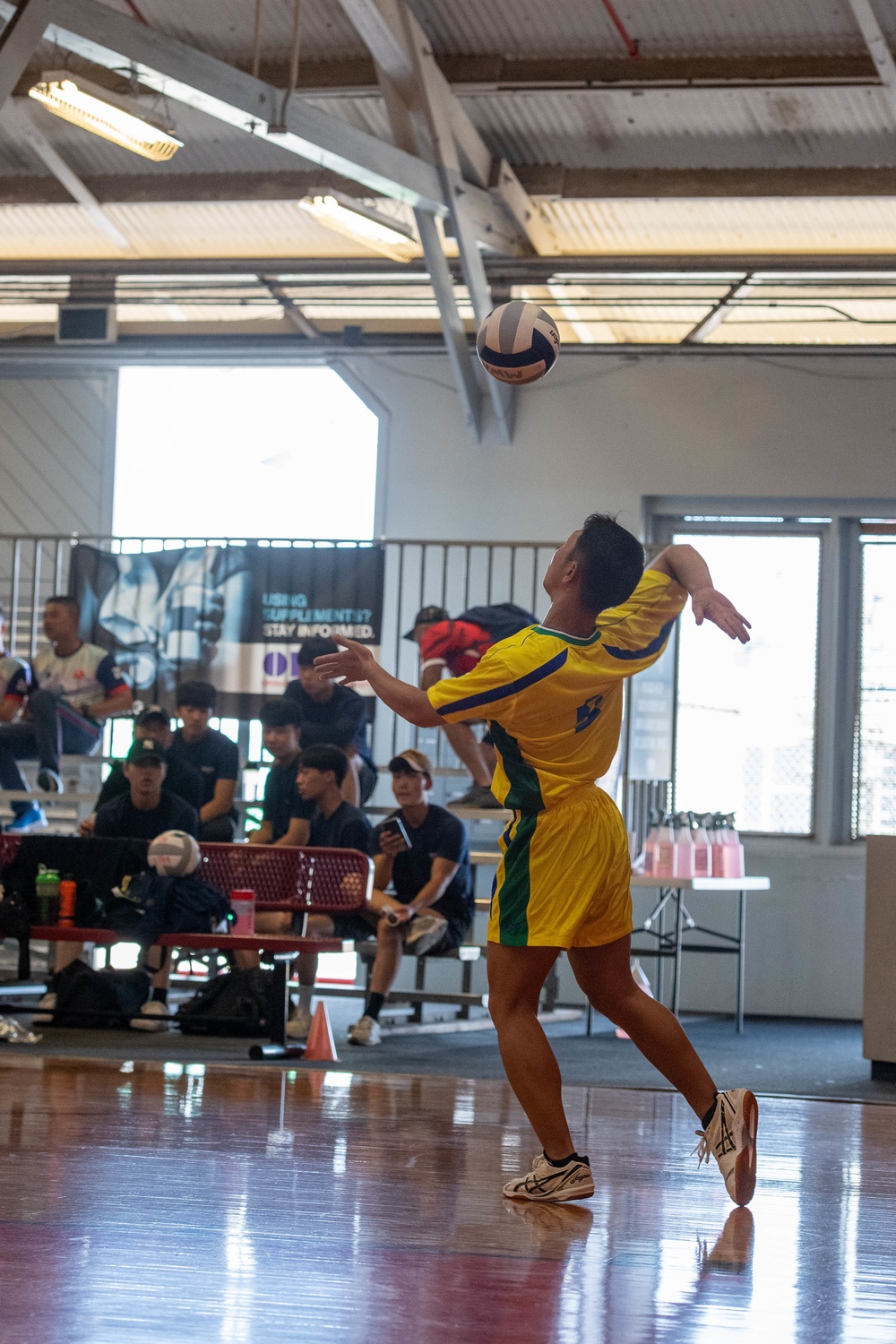 Japan Maritime Self-Defense Force plays volleyball during RIMPAC 2022