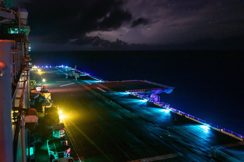 VMFA-121 flies through the night