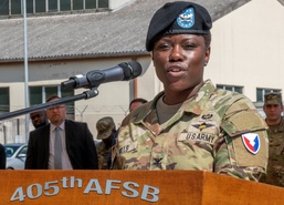 405th AFSB ceremony marks change in leadership for ASC support to Europe, Africa