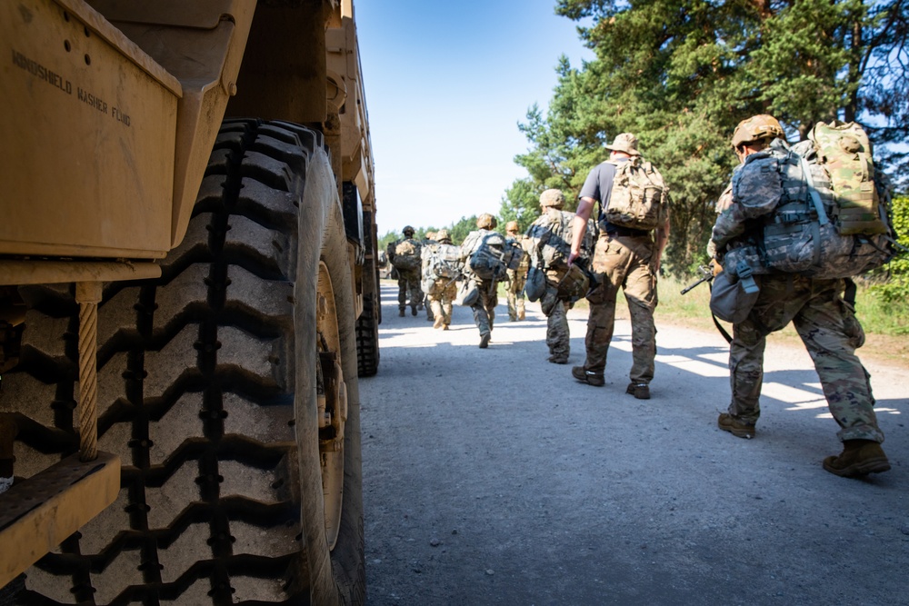 Spur Candidates Conduct a Movement to the Lanes During a Spur Ride