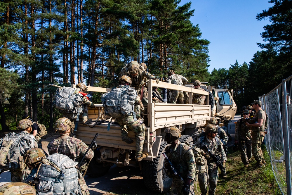 Spur Candidates Conduct a Movement to the Lanes During a Spur Ride