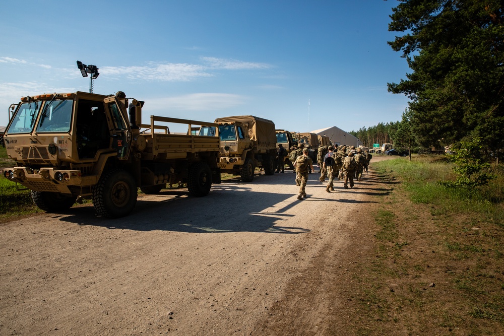 Spur Candidates Conduct a Movement to the Lanes During a Spur Ride