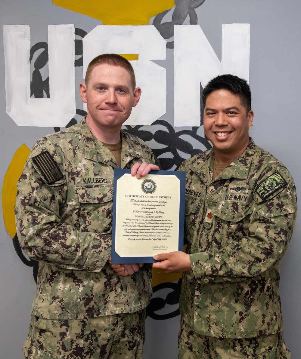 Reenlistment at Camp Lemonnier