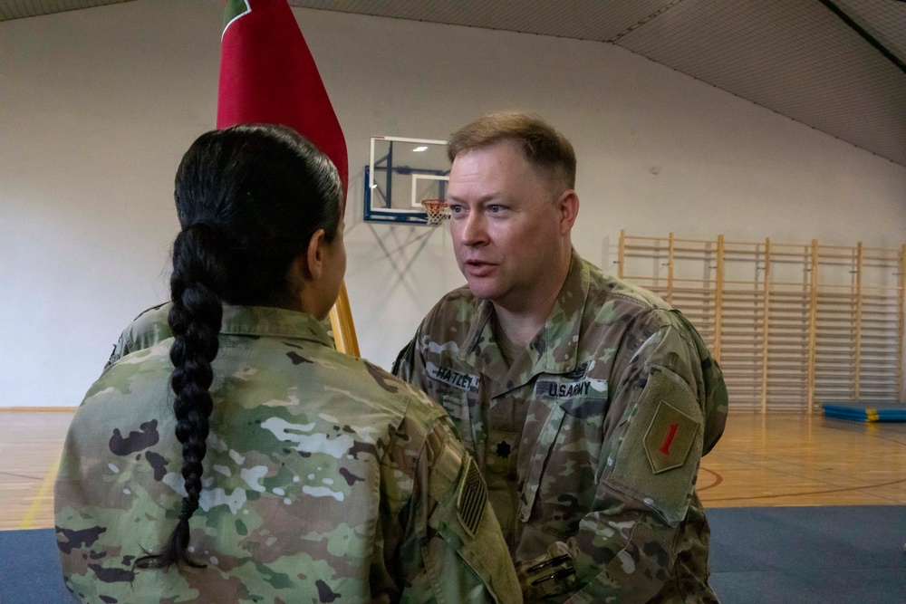 Signal, Intelligence, and Sustainment Company, Headquarters and Headquarters Battalion, 1st Infantry Division, Change of Command Ceremony