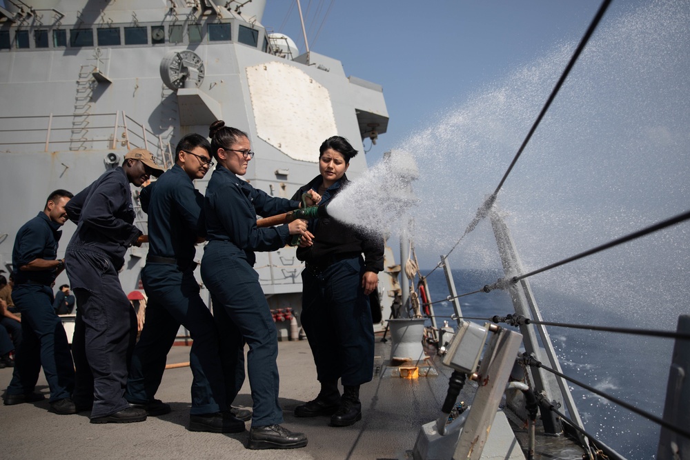 The USS Bainbridge is on a scheduled deployment in the U.S. Naval Forces Europe area of operations, employed by U.S. Sixth Fleet to defend U.S., Allied and Partner interests.